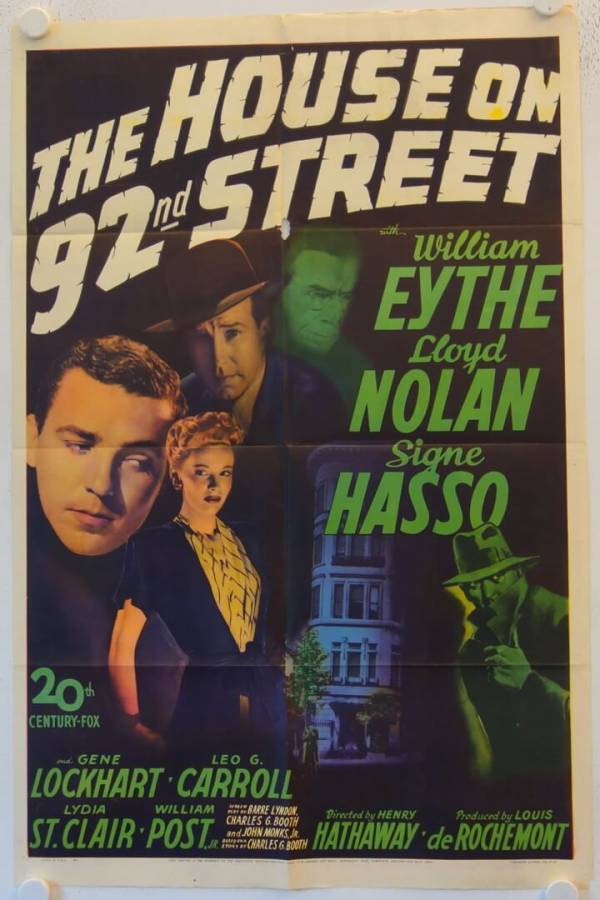 Das Haus in der 92. Strasse originales US Filmplakat