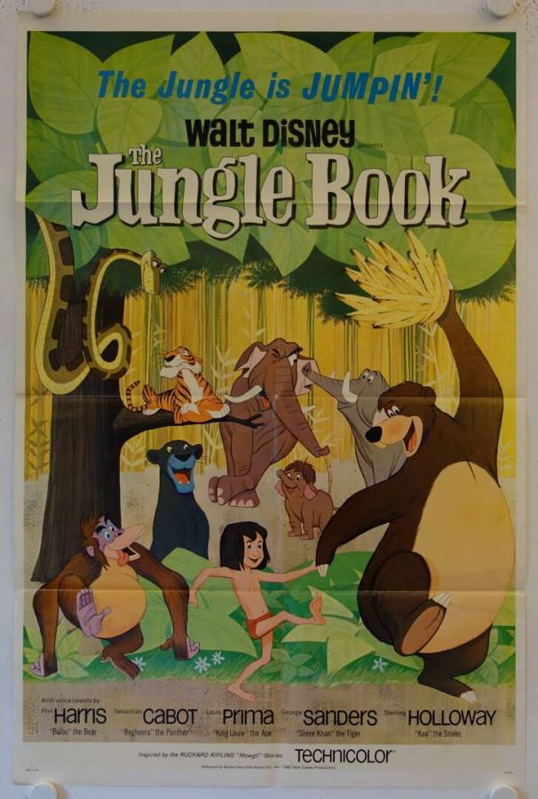 Walt Disney's Dschungelbuch originales US Filmplakat