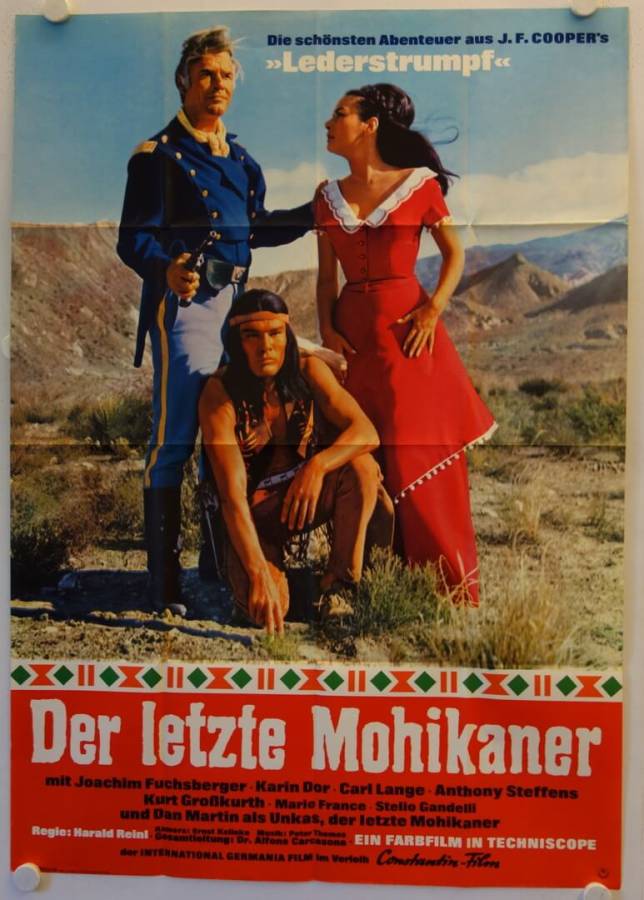 Der letzte Mohikaner originales deutsches A0-Filmplakat