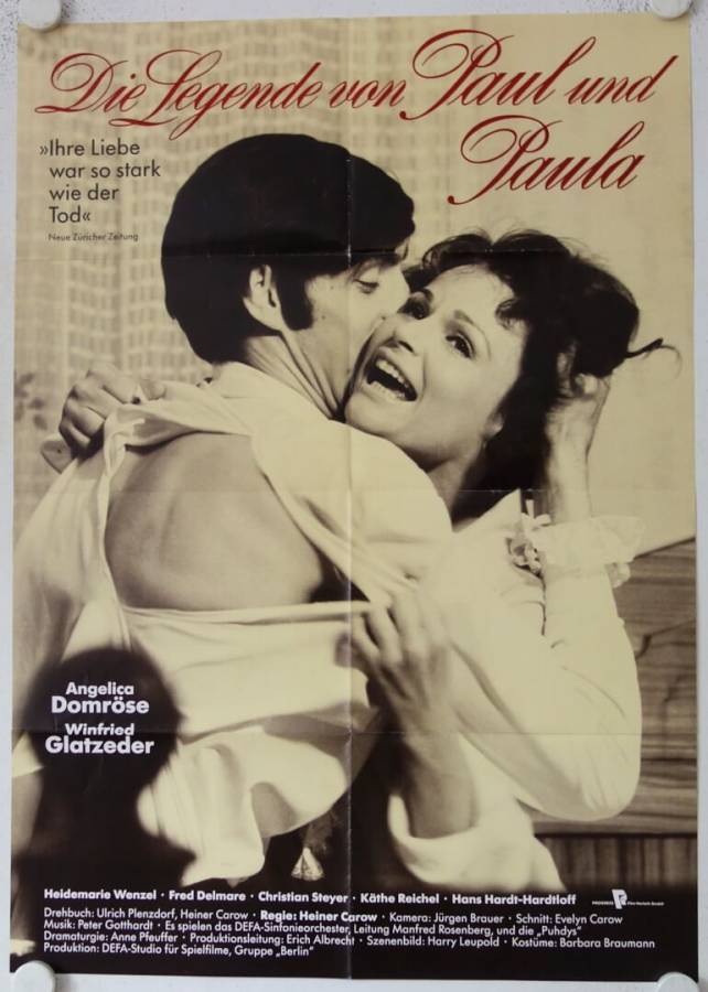 Die Legende von Paul und Paula originales deutsches Filmplakat (R90s)