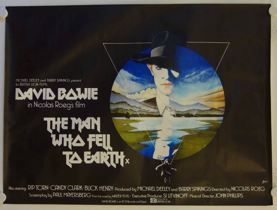 Der Mann der vom Himmel fiel originales British Quad Filmplakat