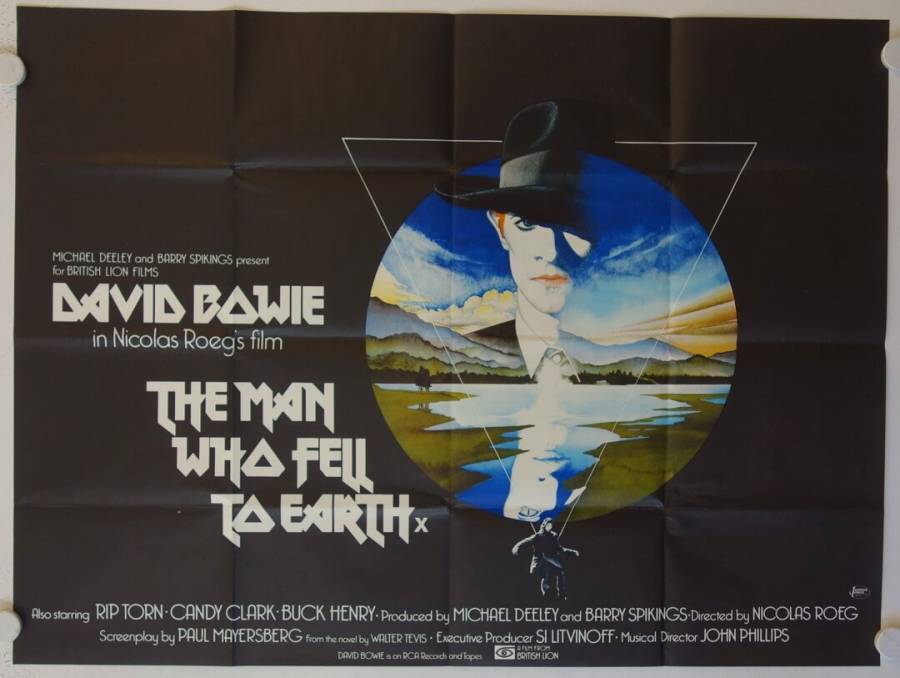Der Mann der vom Himmel fiel originales British Quad Filmplakat