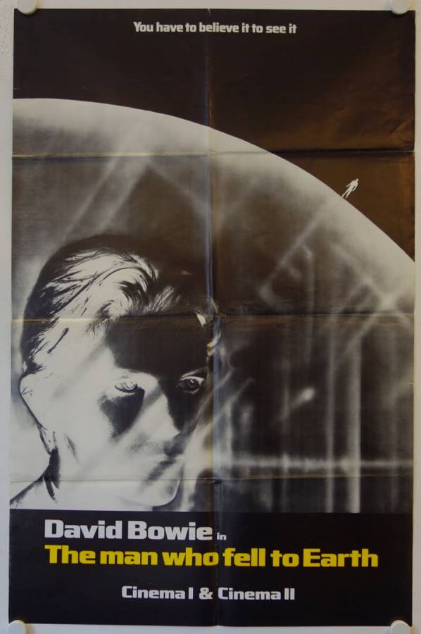 The Man who fell to Earth original release US subway advance movie poster