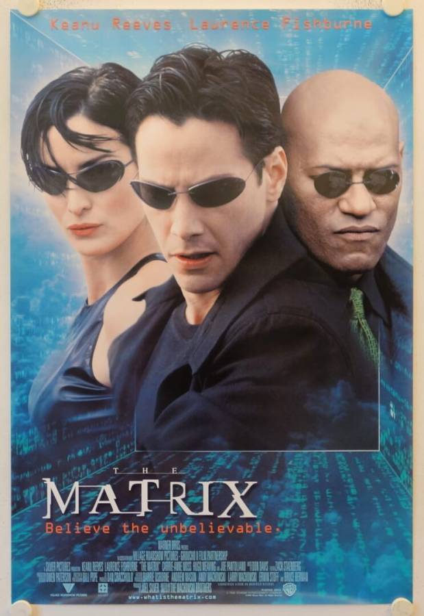 The Matrix original release US Int'l Onesheet movie poster