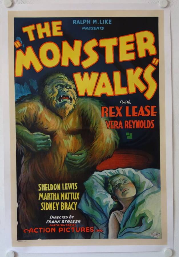 The Monster Walks originales US Onesheet Filmplakat