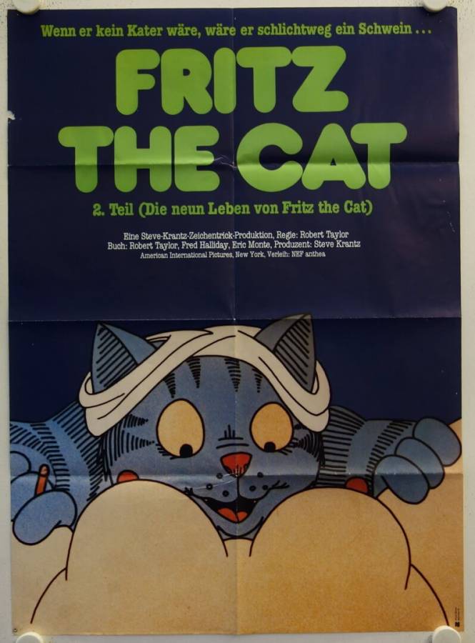 The Nine Lives of Fritz the Cat original release german movie poster
