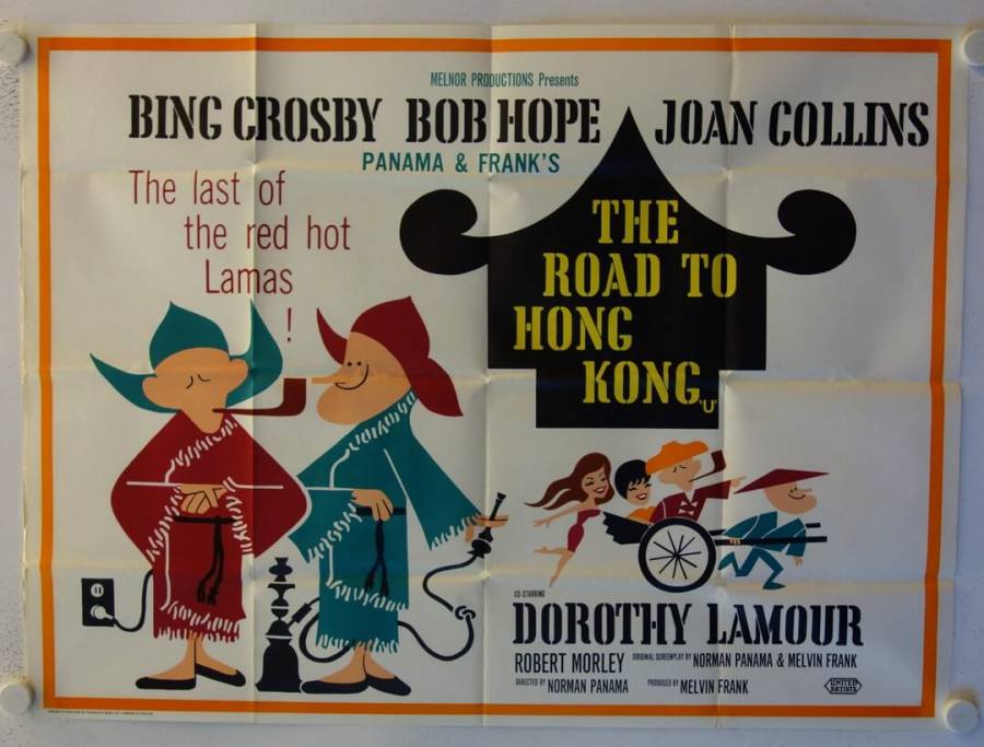 The Road to Hong Kong original release British Quad movie poster