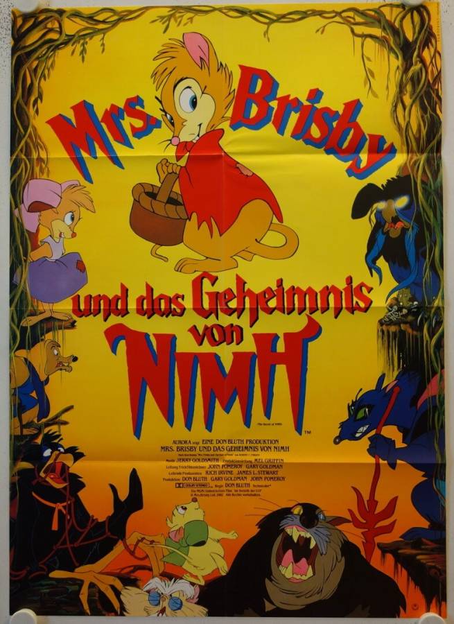 The Secret of NIMH original release german movie poster