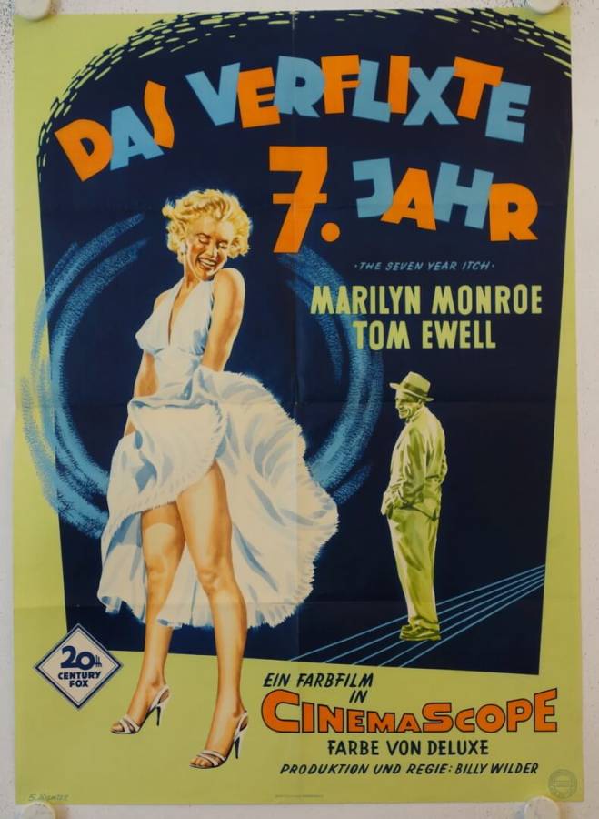 Das verflixte siebente Jahr originales deutsches Filmplakat