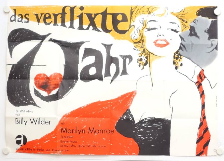 The Seven Year Itch re-release german double-panel movie poster