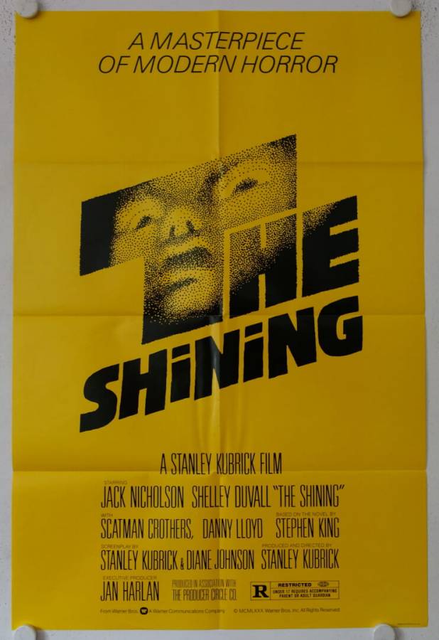 The Shining original release US Onesheet movie poster