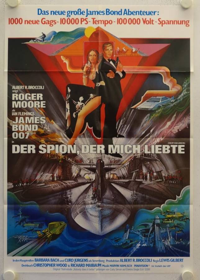 James Bond 007 - Der Spion der mich liebte originales deutsches Filmplakat (R80s)