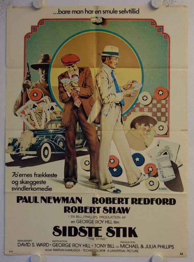 Der Clou originales dänisches Filmplakat