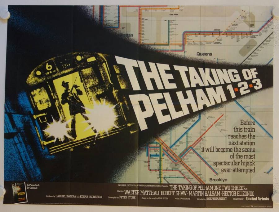The Taking of Pelham One Two Three original release british quad movie poster