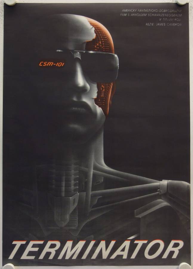 Terminator originales Filmplakat aus Tschechien