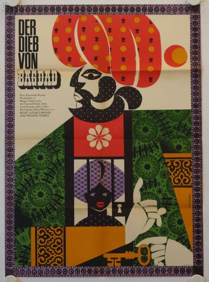 Der Dieb von Bagdad originales DDR Filmplakat