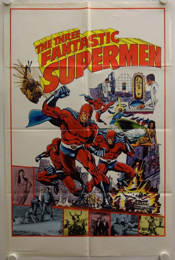 Die drei Supermänner räumen auf originales US Filmplakat