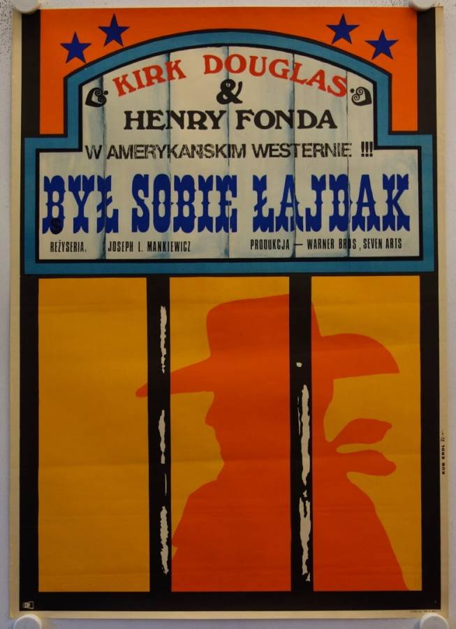 There was a crooked Man original release polish movie poster