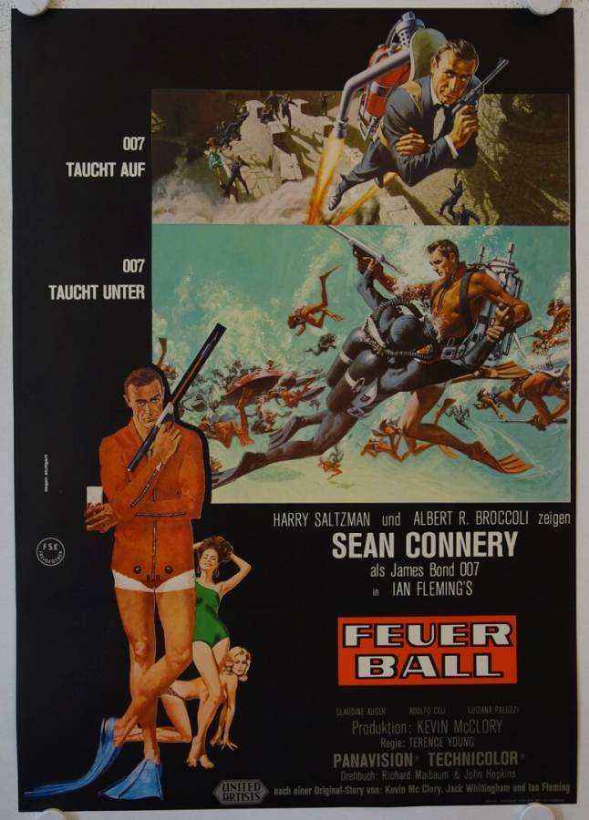 James Bond 007 - Feuerball originales deutsches Filmplakat