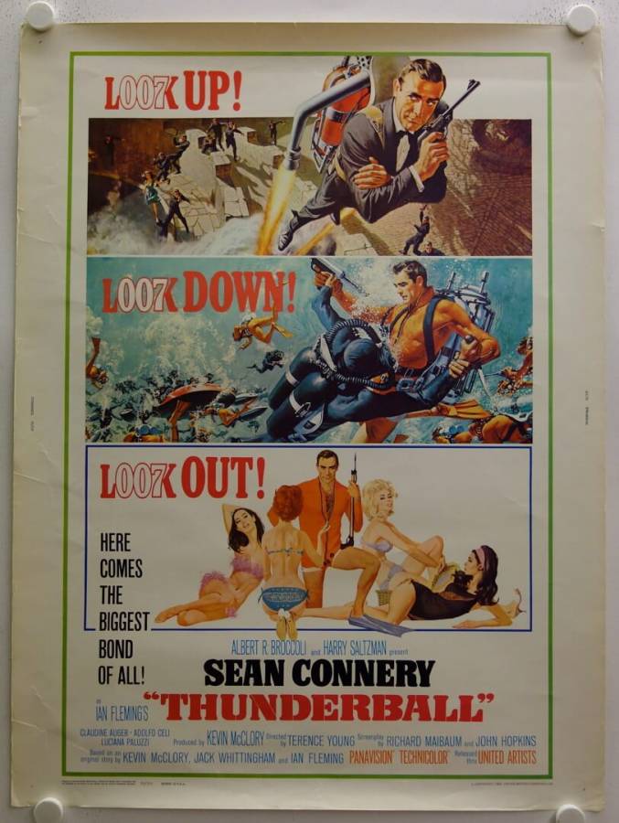 Thunderball original release US 30x40 movie poster