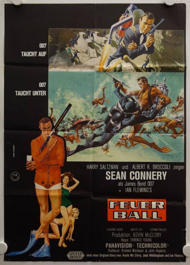 James Bond 007 - Feuerball originales deutsches Filmplakat