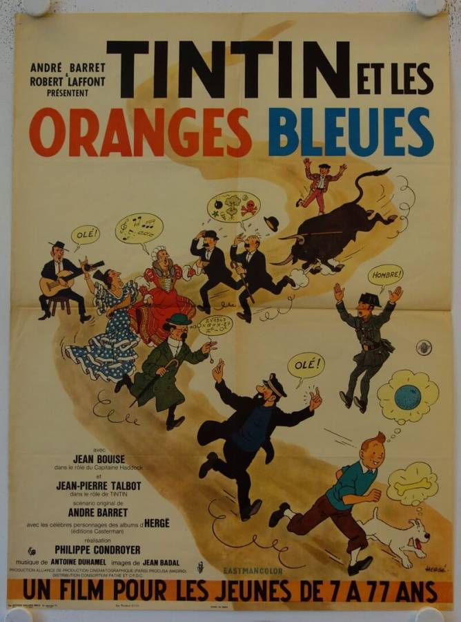 Tintin et les oranges bleues - Tin-Tin and the blue Oranges original release french movie poster