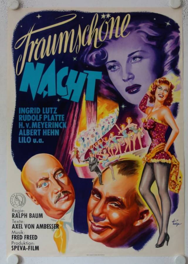 Traumschöne Nacht original release german movie poster