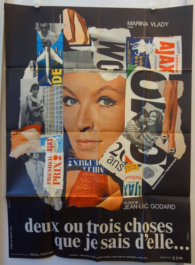 Zwei oder drei Dinge die ich von ihr weiss originales Filmplakat aus Frankreich