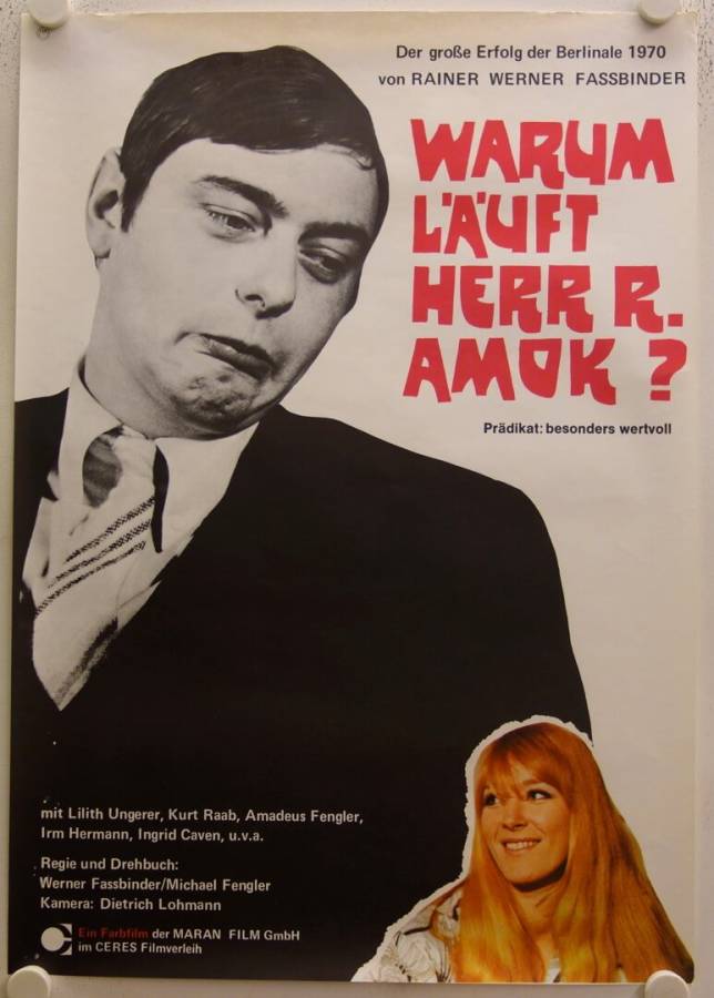 Why does Herr R. run Amok? original release german movie poster