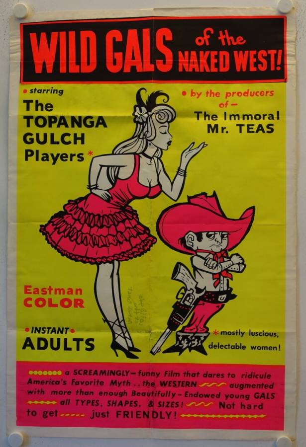 Wilde Mädchen des nackten Westens originales US Filmplakat