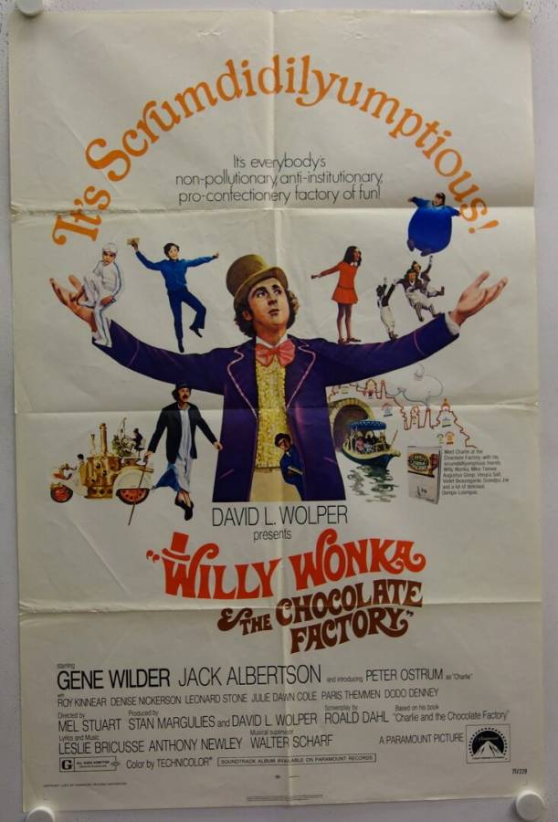 Charlie und die Schokoladenfabrik originales US Filmplakat