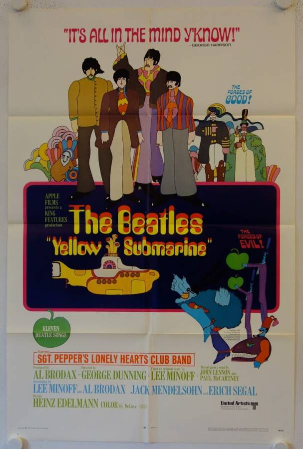 Yellow Submarine original release US Onesheet movie poster